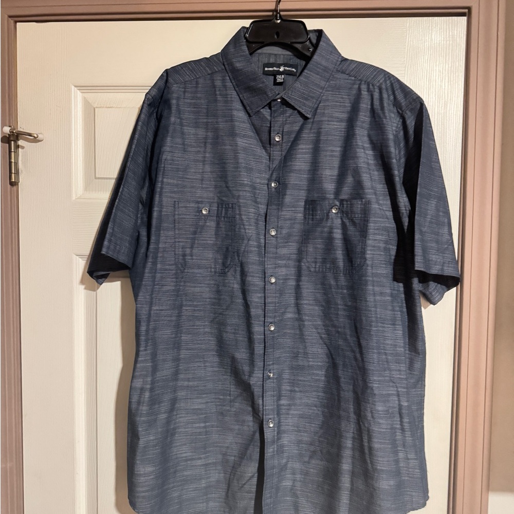 Beverly Hills Polo Club Blue Relaxed Fit Casual Shirt